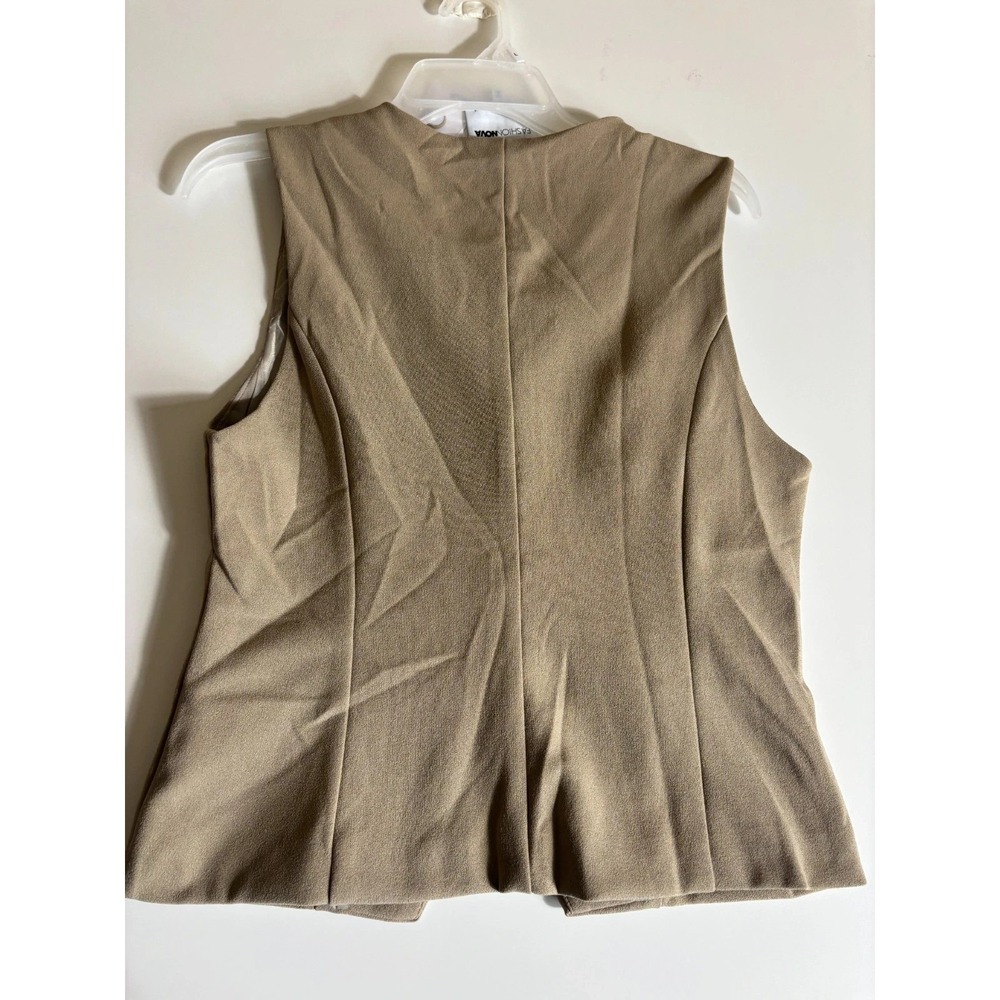 Fashion Nova Work Blaze Business Vest Top Set of 2 Womens Medium Black Tan Lined - Picture 10 of 10